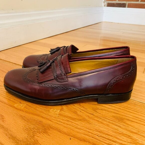 BOSTONIAN CORDOVAN CROWN WINDSOR TASSEL LOAFERS - Picture 11 of 15